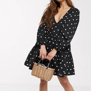 ASOS DESIGN cotton poplin trapeze mini dress